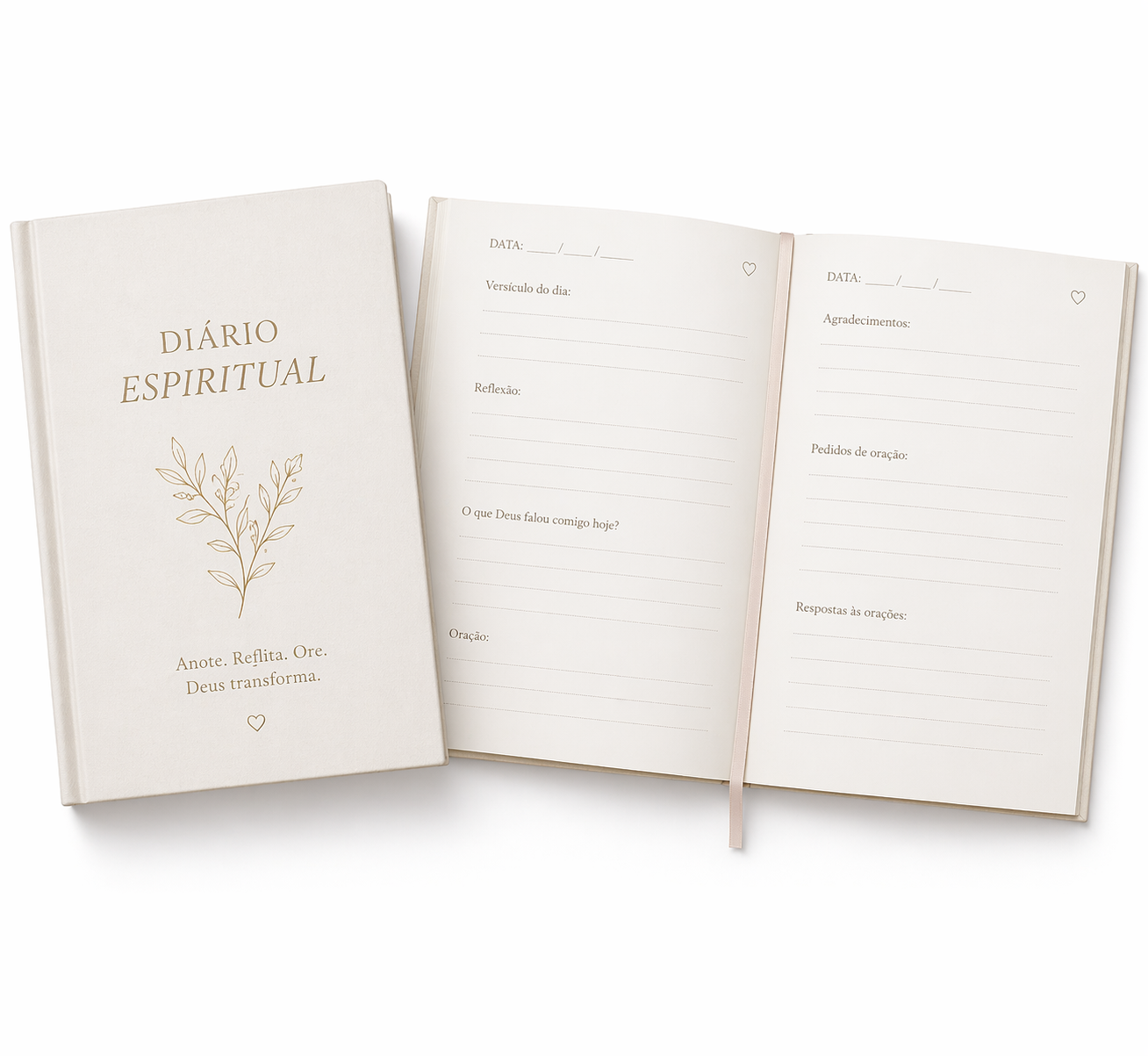 Mockup do Diário Espiritual Físico